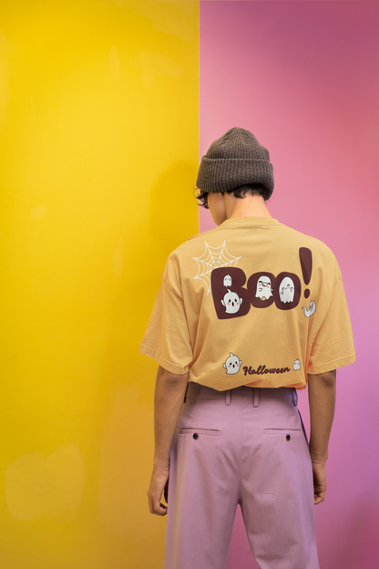 BEIGE UNISEX OVER SIZE T-SHIRT