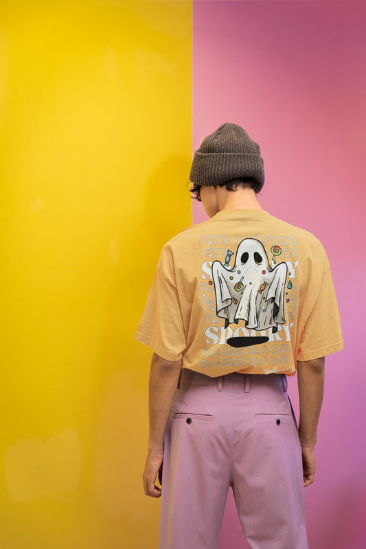 BEIGE UNISEX OVER SIZE T-SHIRT