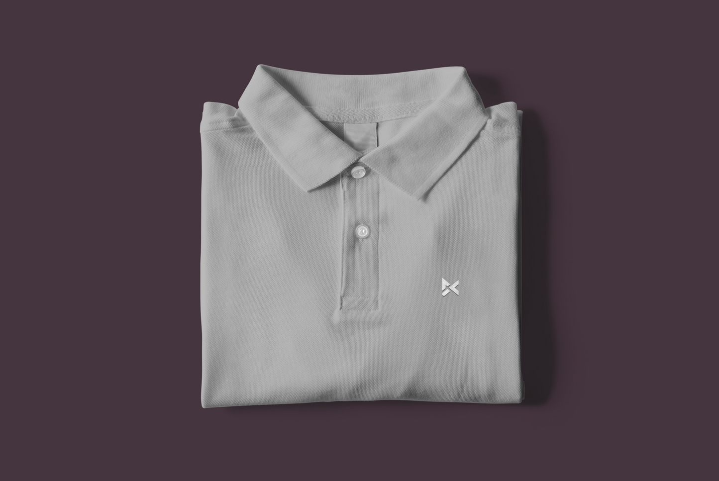 GREY SOLID POLO T-SHIRT